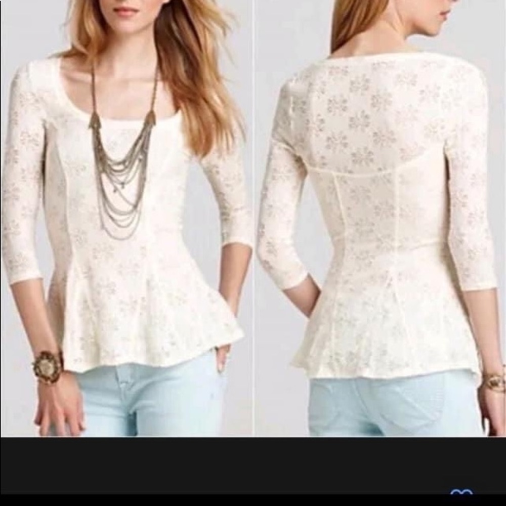 FREE PEOPLE Godet Knit Top